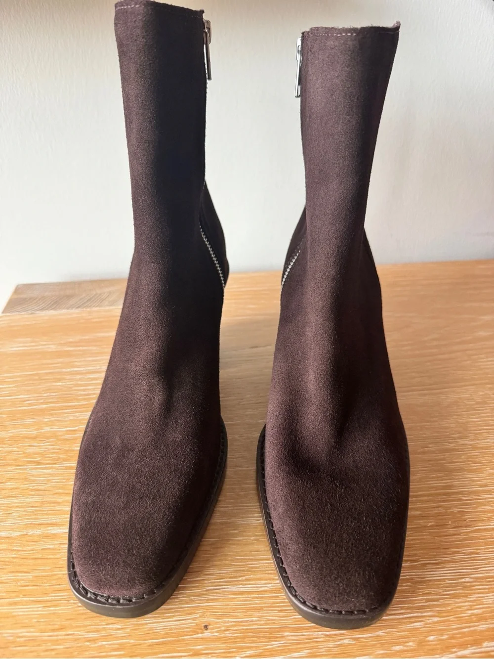 NWOB! MADEWELL Women’s The Idris Side-Zip Ankle Boot Coffee Bean Suede Size 9
